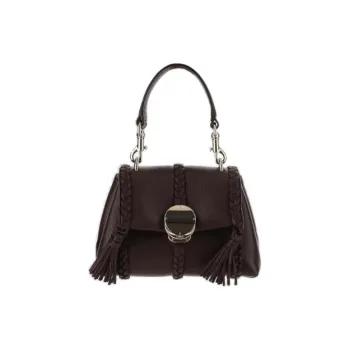 Chloe Penelope Series Calfskin Handbag Mini Women's Dark Brown