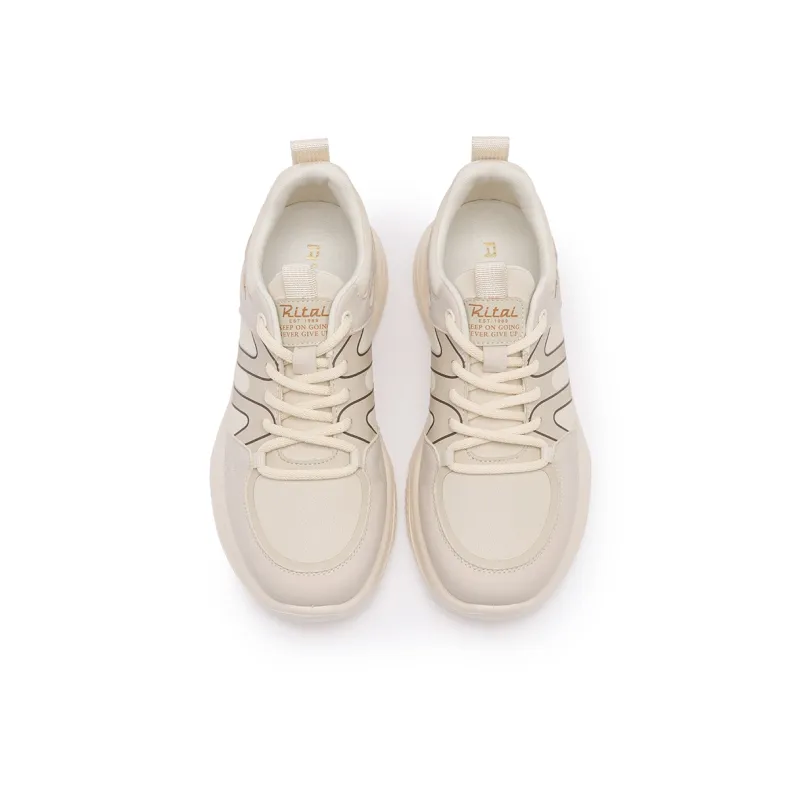 Ritai Slip Resistant Low Top Casual Shoes Women's Ecru-2