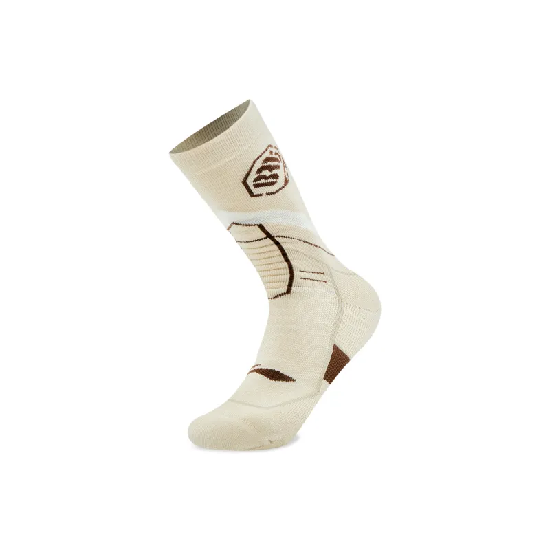 LiNing Basketball Collection Mid Calf Socks Unisex 1 Pack Khaki/Brown-0