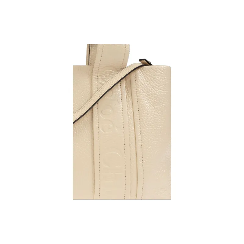 Chloe Woody Calfskin Shoulder Bag Crossbody Bag Handbag Small Size Women's Cream-4