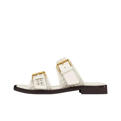 DIOR Slide Slippers Women's Ivory White