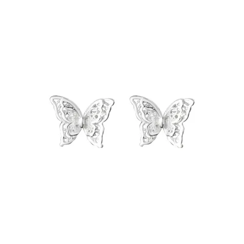 SUYG 999 Fine Silver Stud Earrings Women's Gift Box Gift Bag Packaging