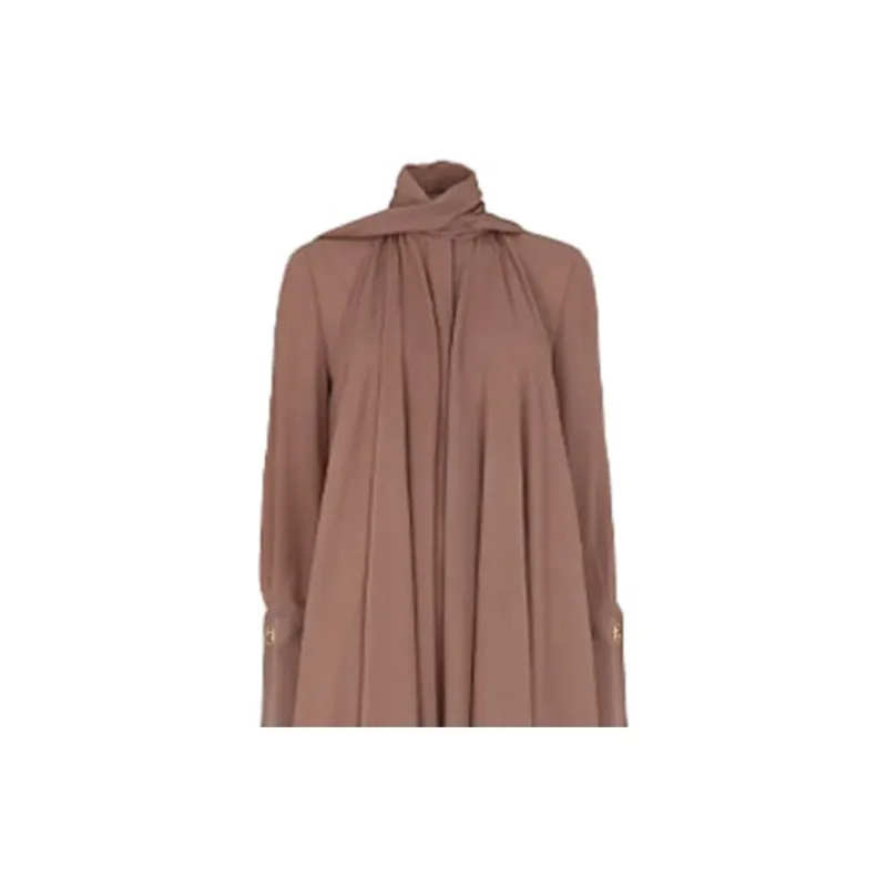 FENDI Long-Sleeved Dresses Women's Pink Brown-2