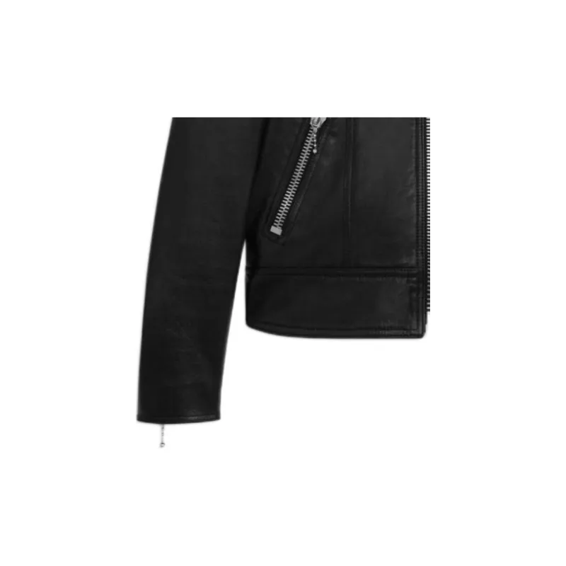 CELINE Racer Blouson Jacket In Soft Lambskin-4