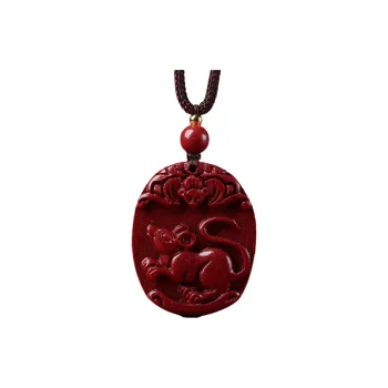 Bubble Scallops Reconstructed Cinnabar Necklaces Unisex