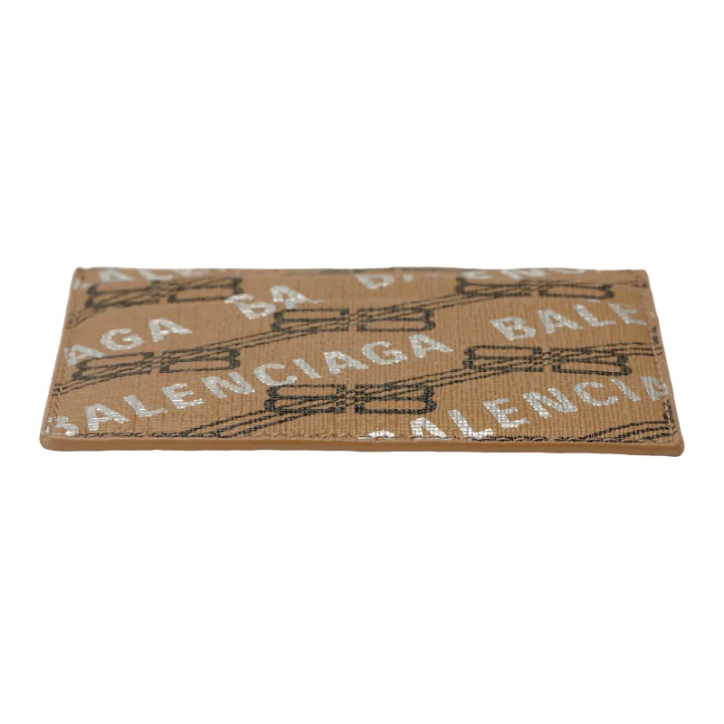 Balenciaga BB MONOGRAM SIGNATURE Coated Canvas Card Holder Card Holder Regular Men's Brown-3