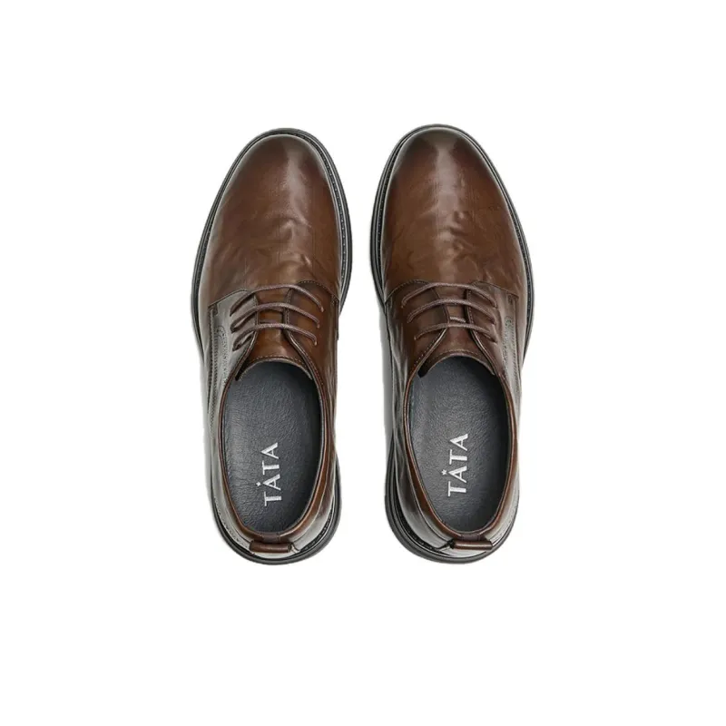TATA Dress Shoes Men Low Top Solid Color-5