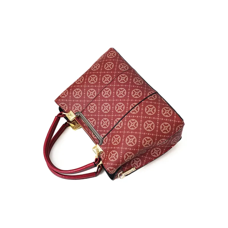 Vigno Synthetic Leather Handbags Shoulder Bags Regular Women's Red-2
