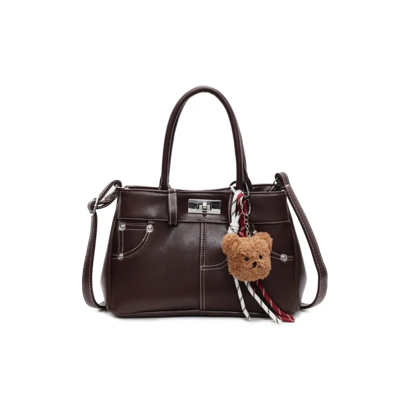 Yalu PU Minimalist Style Handbag Regular Women's Caramel Brown/Coffee/Black/Khaki-4