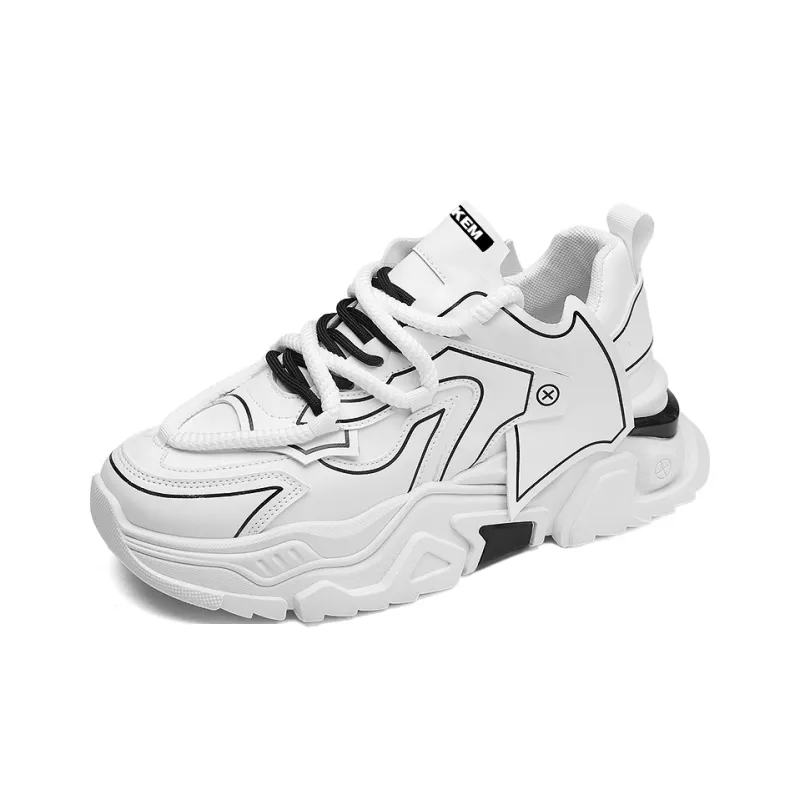 JKEM Anti-Slip And Wear-Resistant Height Increasing High-Top Chunky Sneakers Men's-5