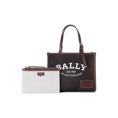 BALLY TPU Tote Portable Multi-Use Shopping Bag Combo Bag Shoulder Bag Women's Brown