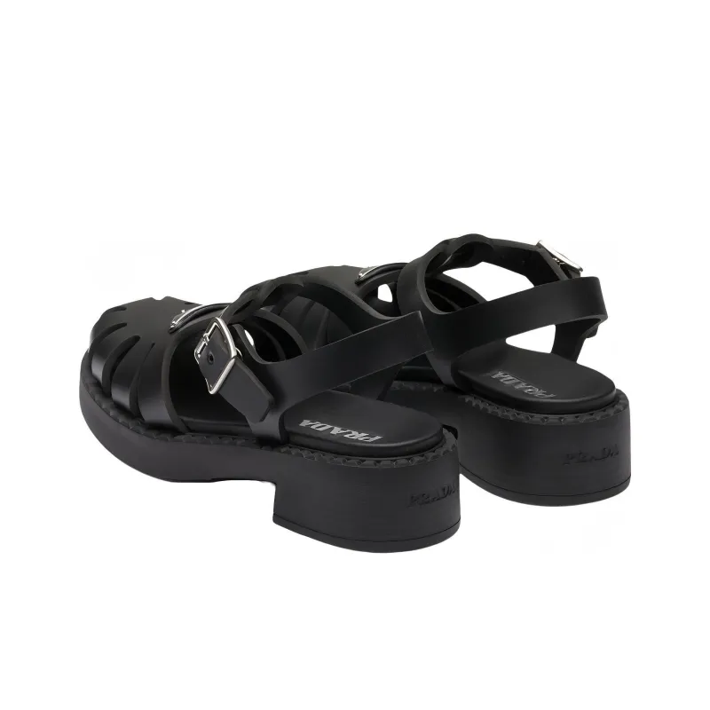 PRADA Roman Sandals Women's Black-4