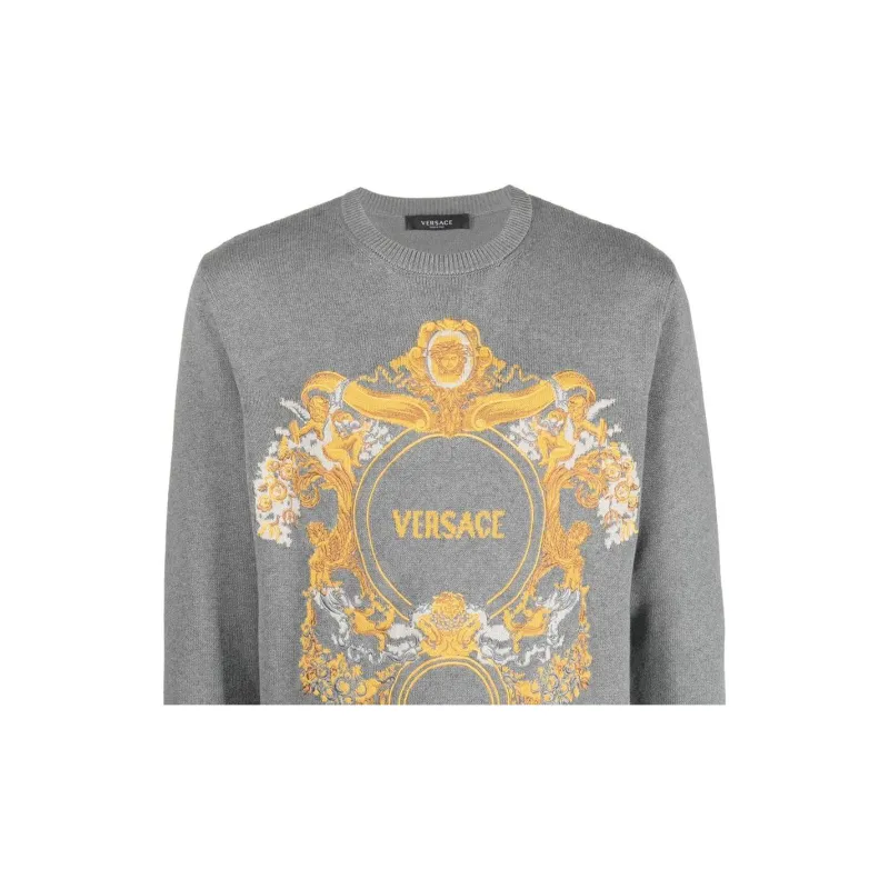 VERSACE Sweaters Men Gray-2