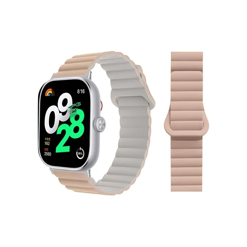 Fly Red Beige Compatibility Watch Band Silicone Material-5
