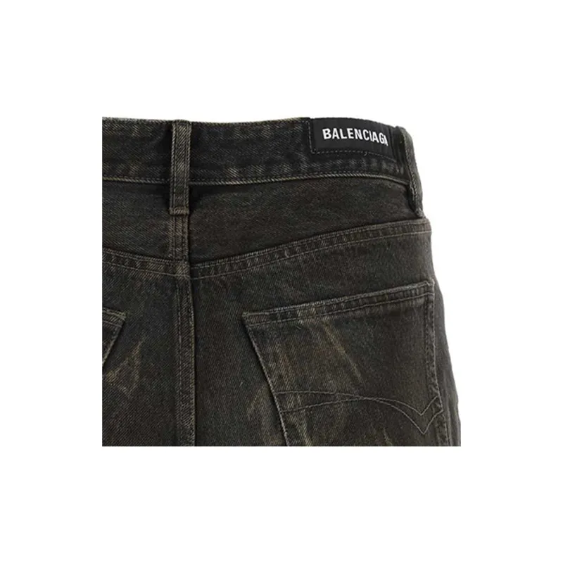 Balenciaga Denim Mini Shorts-6