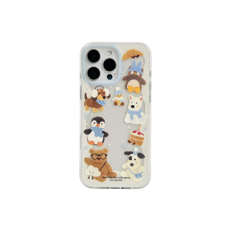 Wei Xin Acrylic Material Scarf Animal Stand Phone Cases Compatible With IPhone 16/15 Pro Max/Apple 13/14 Pro/Max-4