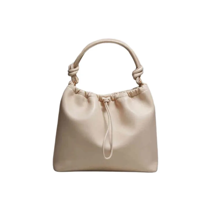 Other Stories Sheepskin Tote Bag Shopping Bag Shoulder Bag Handbag Large Size Women's Beige-0