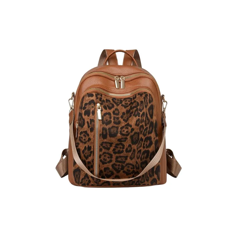 Yalu PU Premium Feel, Large Capacity, Trendy And Stylish Backpack Medium Size Unisex Black/Brown-4
