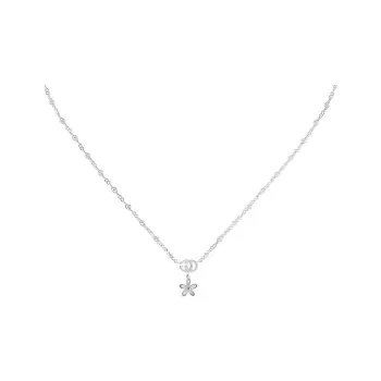 GUCCI Flower And Double G Necklace With Diamonds