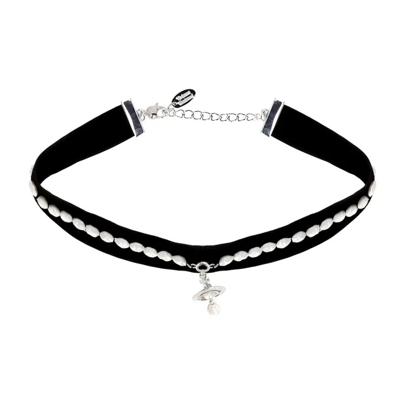 Vivienne Westwood Aleksa Velvet Pearl Chocker-0