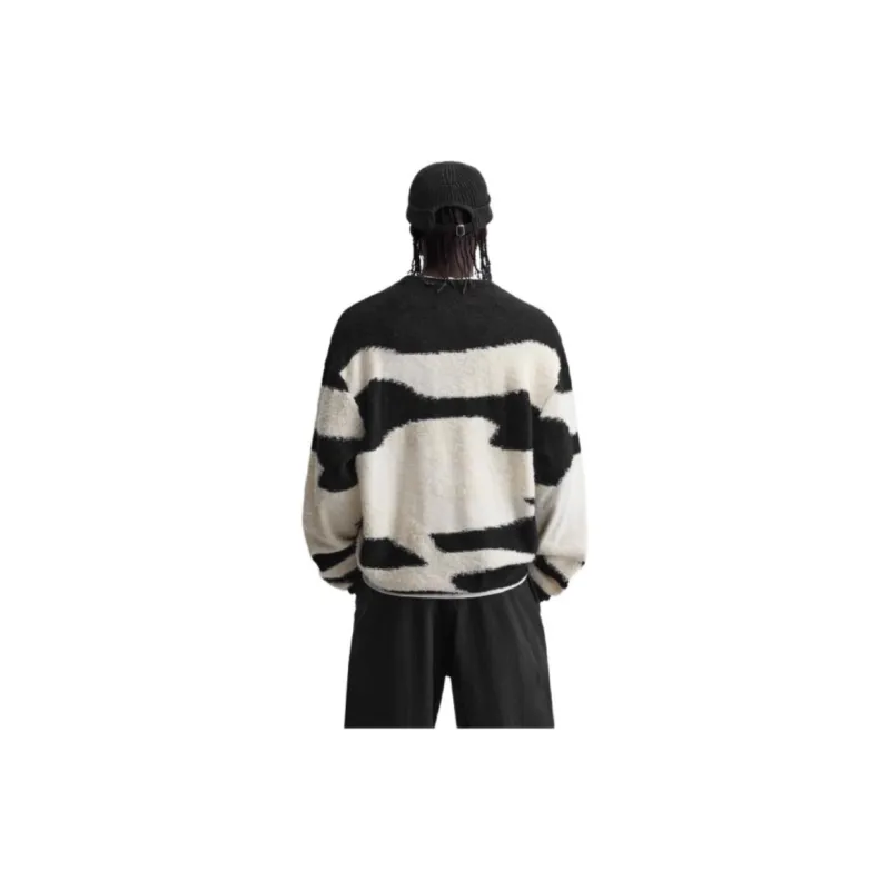 ZARA Sweaters Men Black/White-2