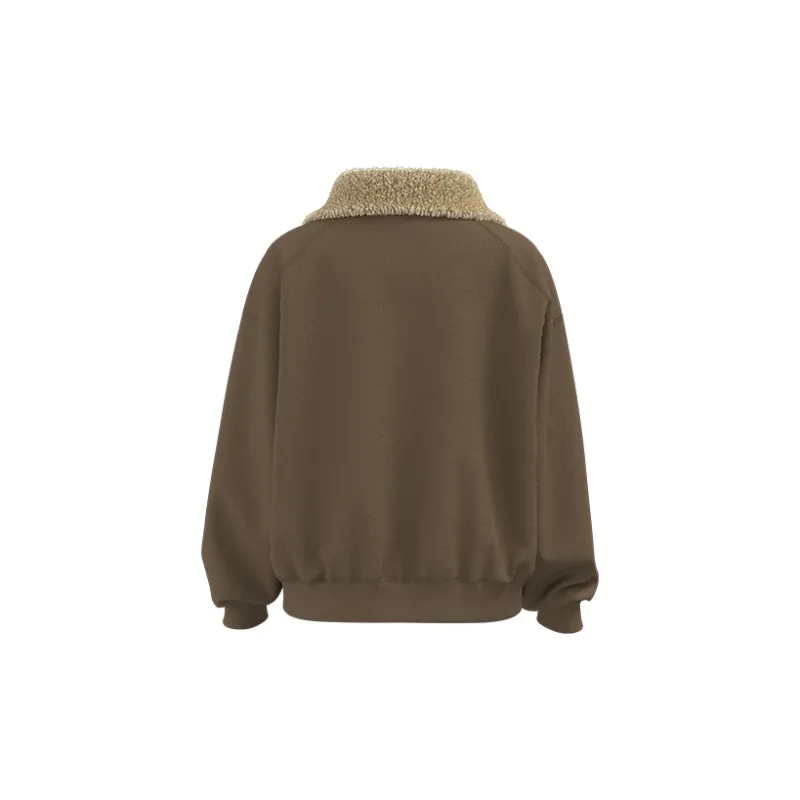URBAN REVIVO Sweatshirts Women's Dark Coffee Brown-1