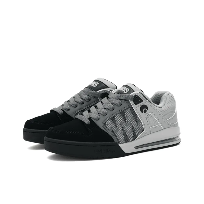 OSIRIS Coverage Slip Resistant Cushioning Wear Resistant Support Low Top Skateboard Shoes Unisex Gray Black-1
