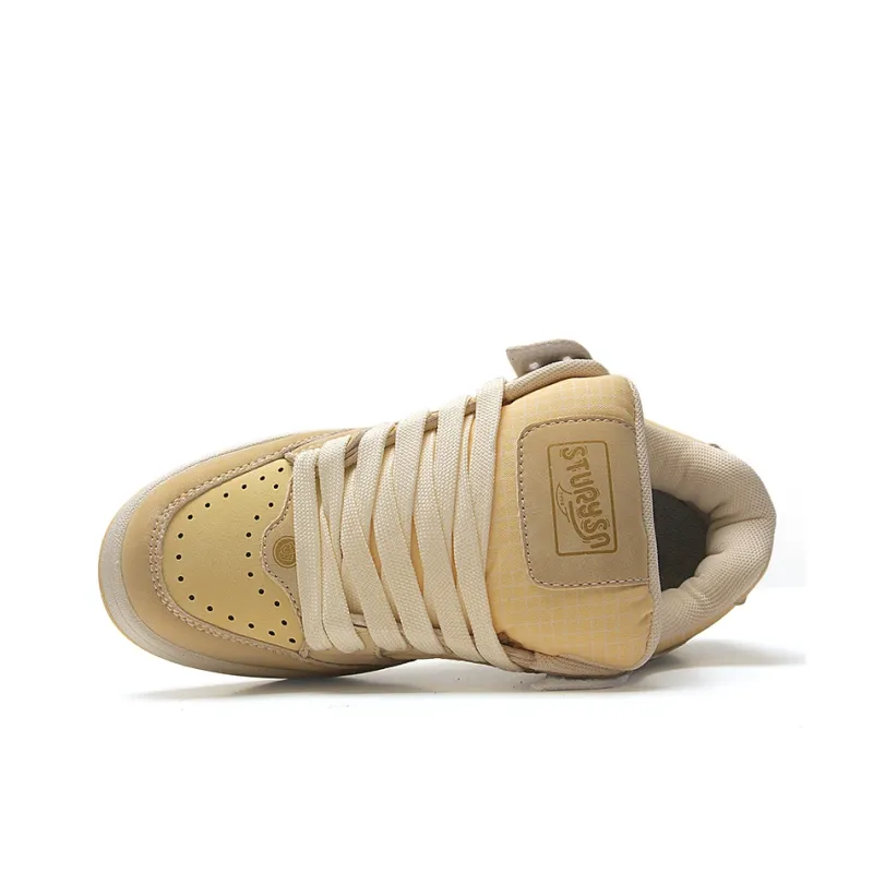 STUR YSN Wear resistant And Lightweight Low Top Skateboard Shoes Women's Almond Yellow-5