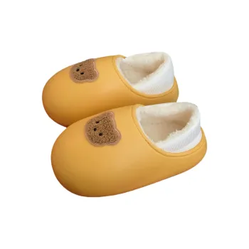 Thin Strips Cotton Slippers Unisex, Yellow