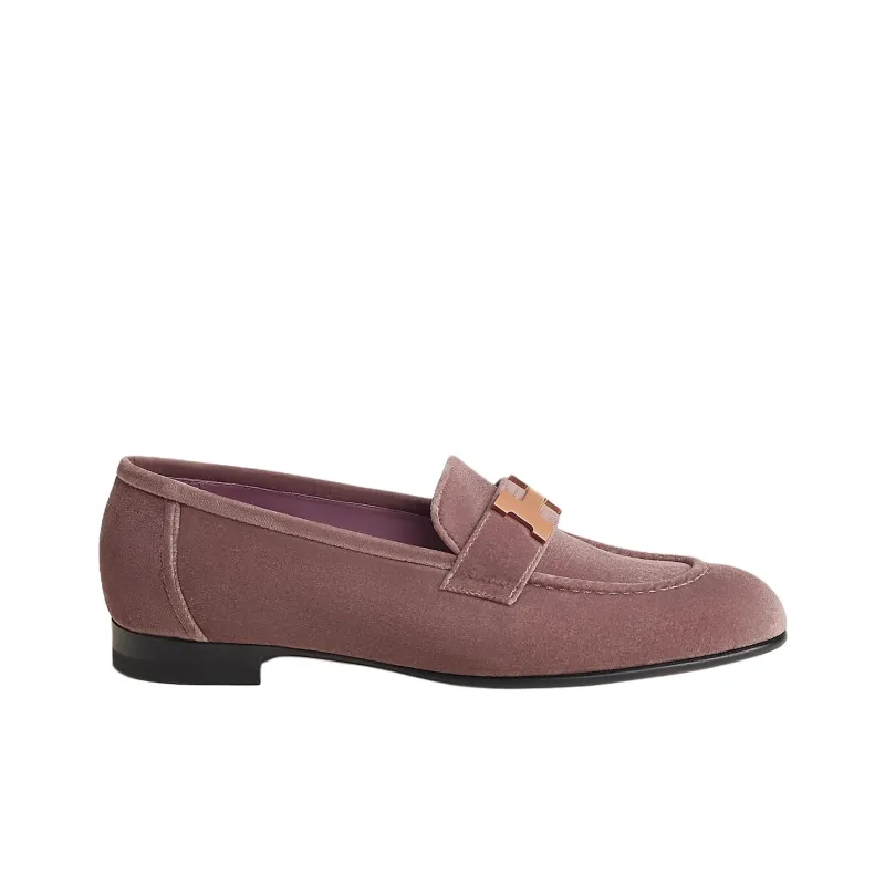 HERMES Paris Loafers Women's Purple-1