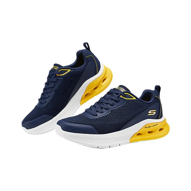 Skechers Bob's Anti Slip Wear Resistant Low Top Running Shoes Men's Blue-3