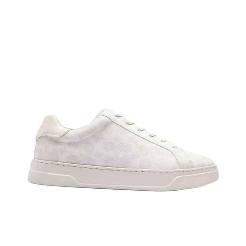 COACH Highline Low Top Skateboard Shoes Men's Glacier White-1