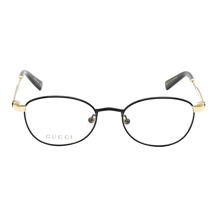 GUCCI Eyeglass Frames Unisex Black Gold Tortoiseshell-1