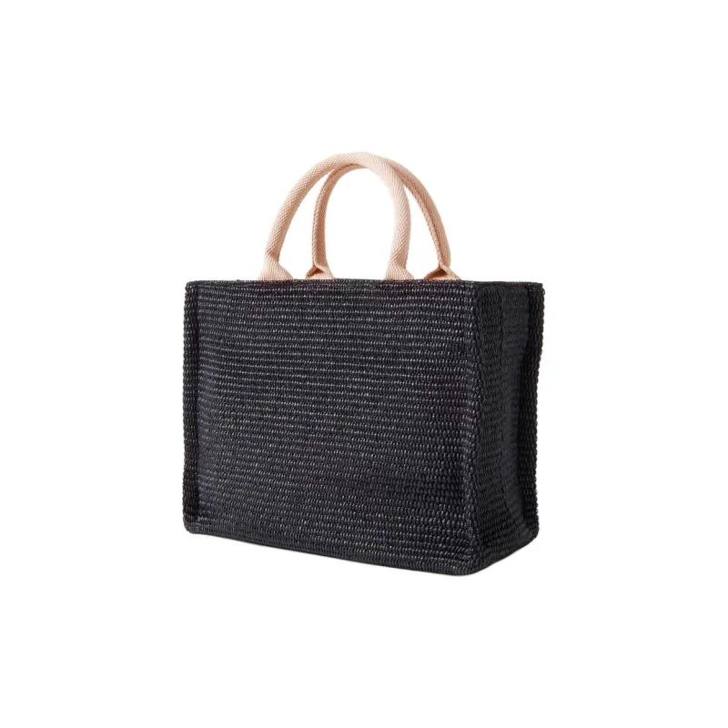 MARNI Raffia Tote Bag Shopping Bag Handbag Women's Black-1