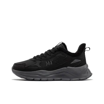 361° Slip Resistant Lightweight Rebound Low Top Casual Running Shoes Men's Obsidian Black