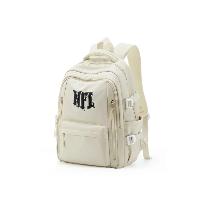 NFL Fabric Backpack Laptop Backpack Unisex Black/Ecru/Light Blue-6