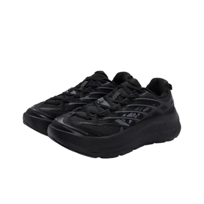 XTEP Shock Absorbing, Non Slip, Wear Resistant, Breathable And Lightweight Low Top Running Shoes Men's Black-4