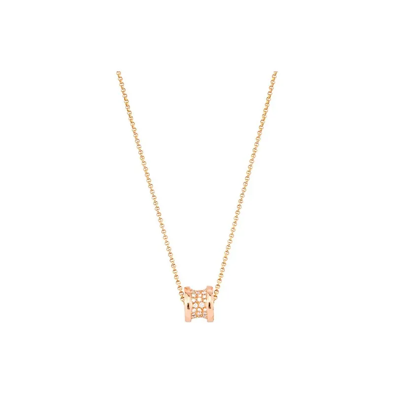 BVLGARI B.Zero1 Series 18K Rose Gold Necklaces Unisex Rose Gold-0