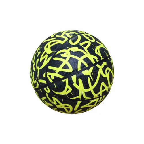 THREEHUAN PU Basketball Graffiti Fluid Yellow Size 7 Training Unisex