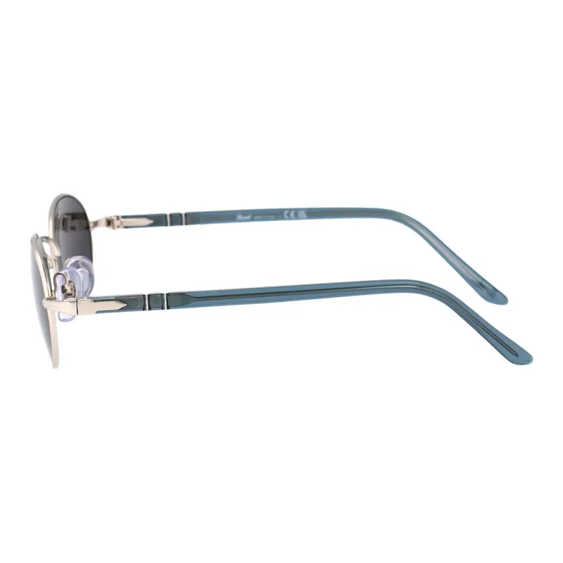 PERSOL Metal Oval Sunglasses Women's Silver-2