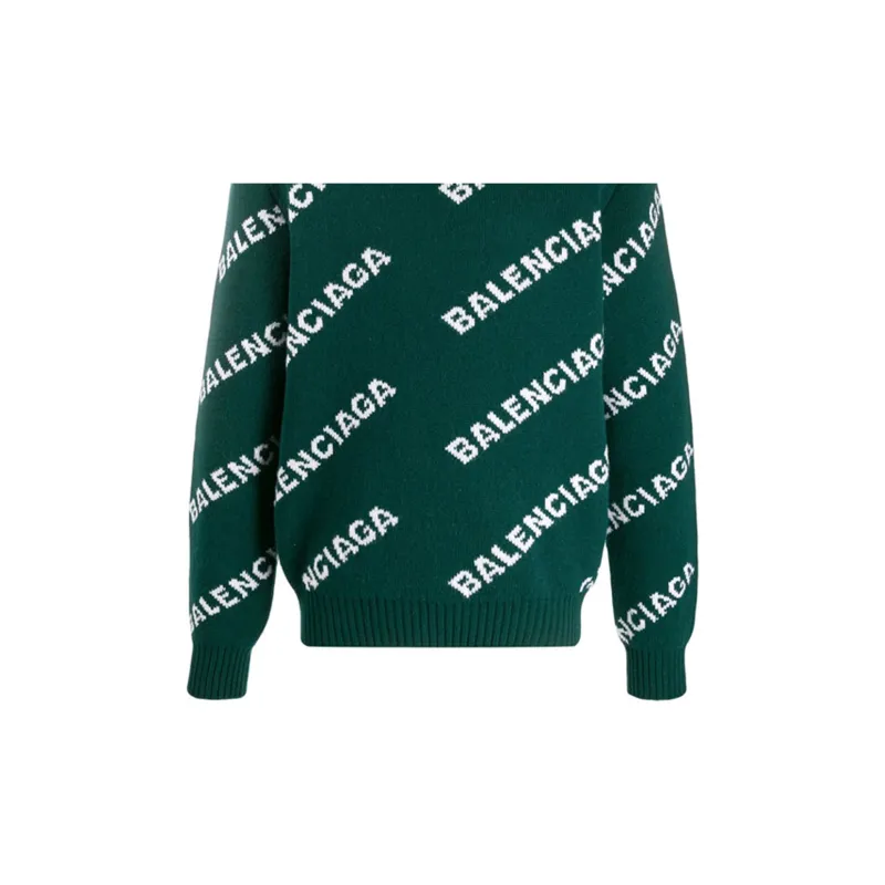 Balenciaga Allover Logo Wool Sweater-1