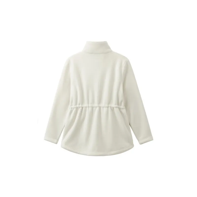 AIGLE Velvet feel Coat Women's Dove Milk White-1