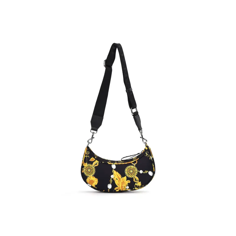VERSACE JEANS COUTURE Polyamide Handbag, Shoulder Bag, Crossbody Bag Women's Black-4