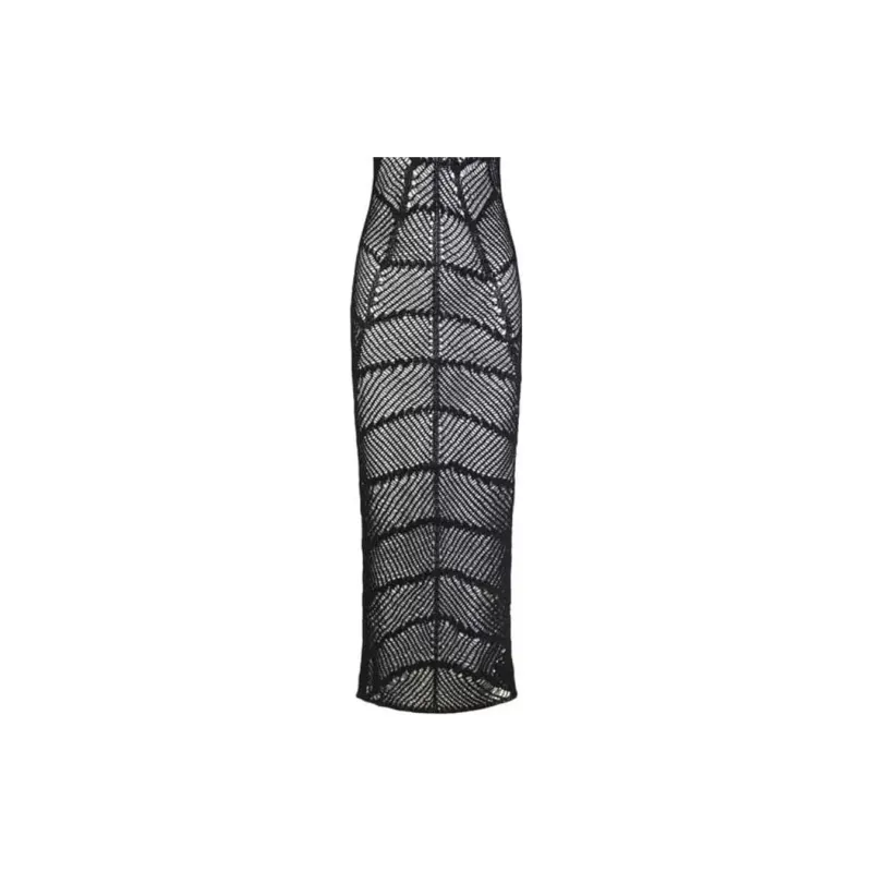 BALMAIN SS22 Sleeveless Dress Women's Black-4