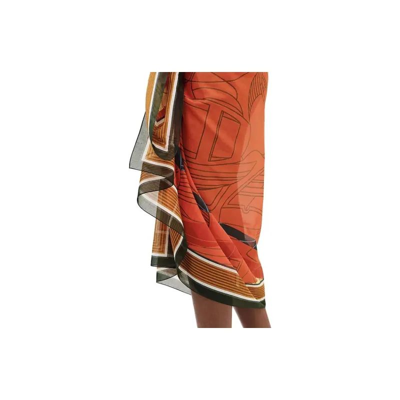 HERMES Shawl Women's Coral Orange-2