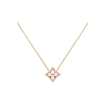 LOUIS VUITTON Color Blossom Star Pendant Pink Gold And White Mother of pearl