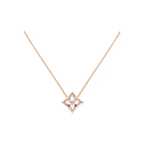 LOUIS VUITTON Color Blossom Star Pendant Pink Gold And White Mother of pearl