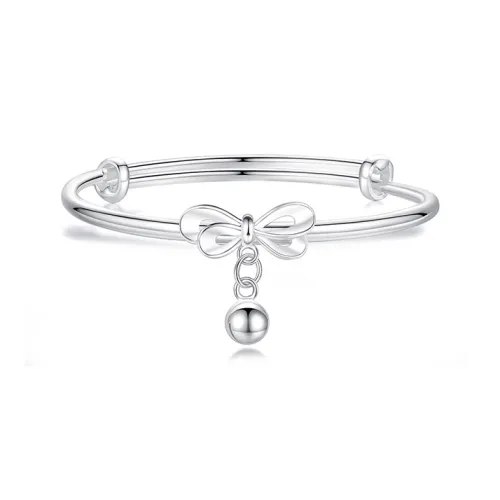 Children's Drawings S999 Fine Silver Bangles Women's