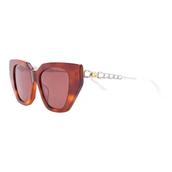 GUCCI Sunglasses Women's Brown/Silver