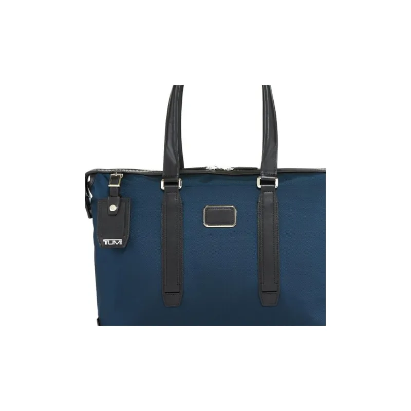 TUMI Fabric Tote Bag Shopping Bag Shoulder Bags Large Size Men's Marine Blue & Black-3